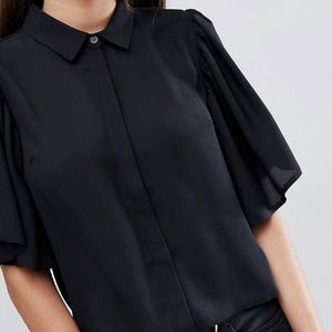 Black Button Up Blouse
